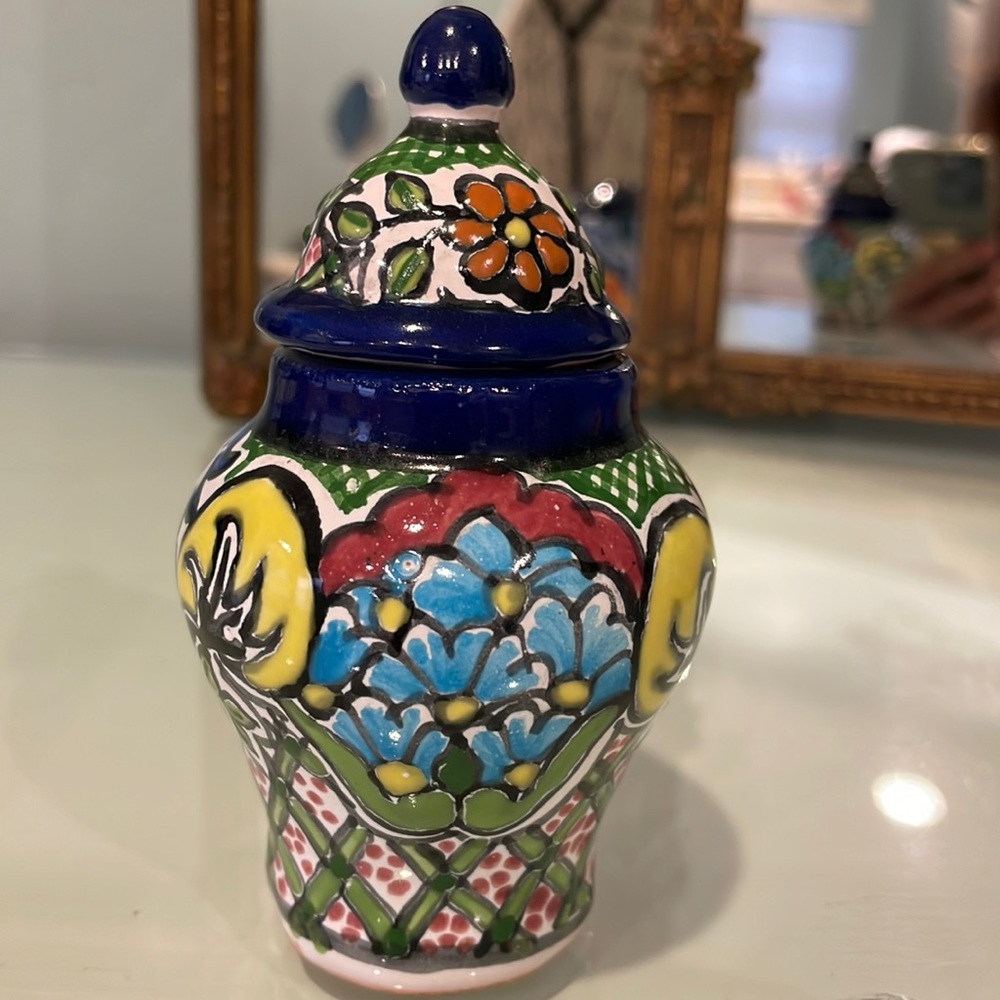 Miniature Talavera Pottery Ginger Jar